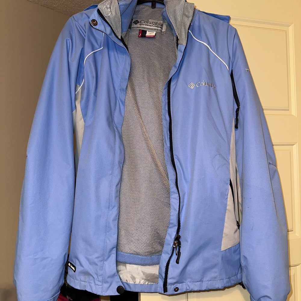 Columbia Titanium Gray and Blue Jacket